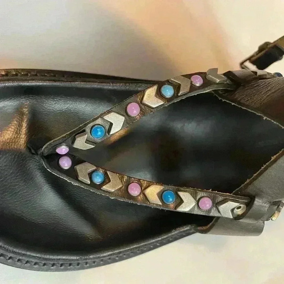 Isabel Marant The Elham Sandal In Black Size 38 EU - Picture 9 of 14